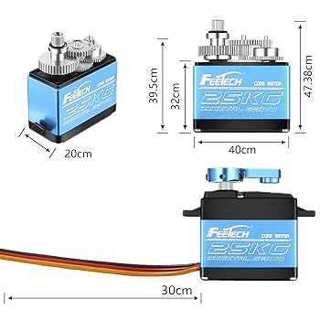 Amazon | FEETECH RCサーボ 25KG サーボモーター 7.4V 高電圧 高